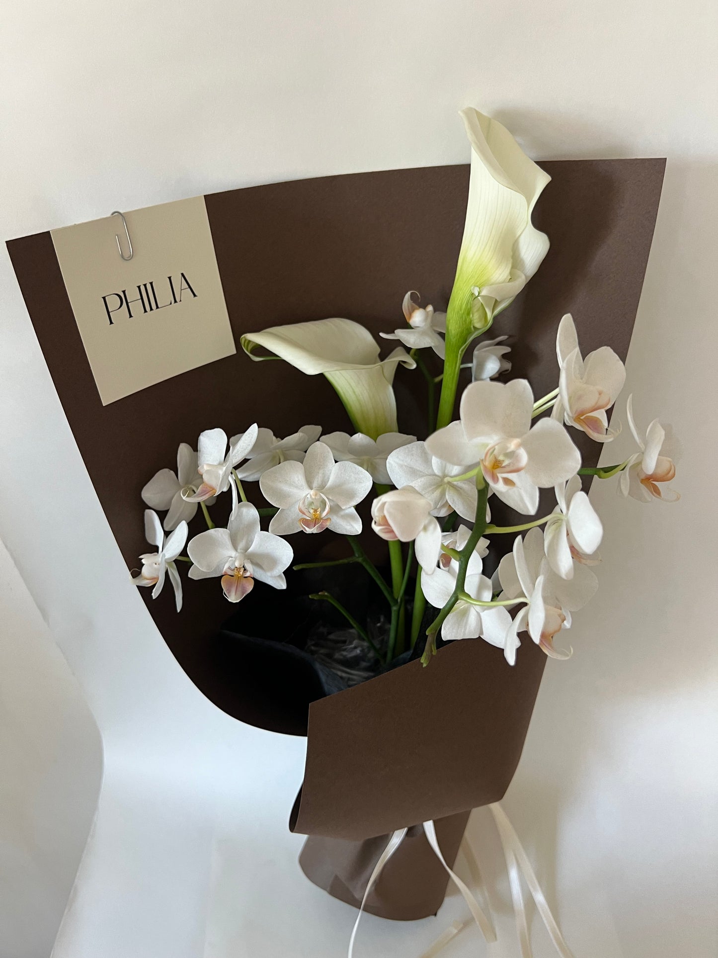 Minimal Orchid Handtied ︱Brown Paper