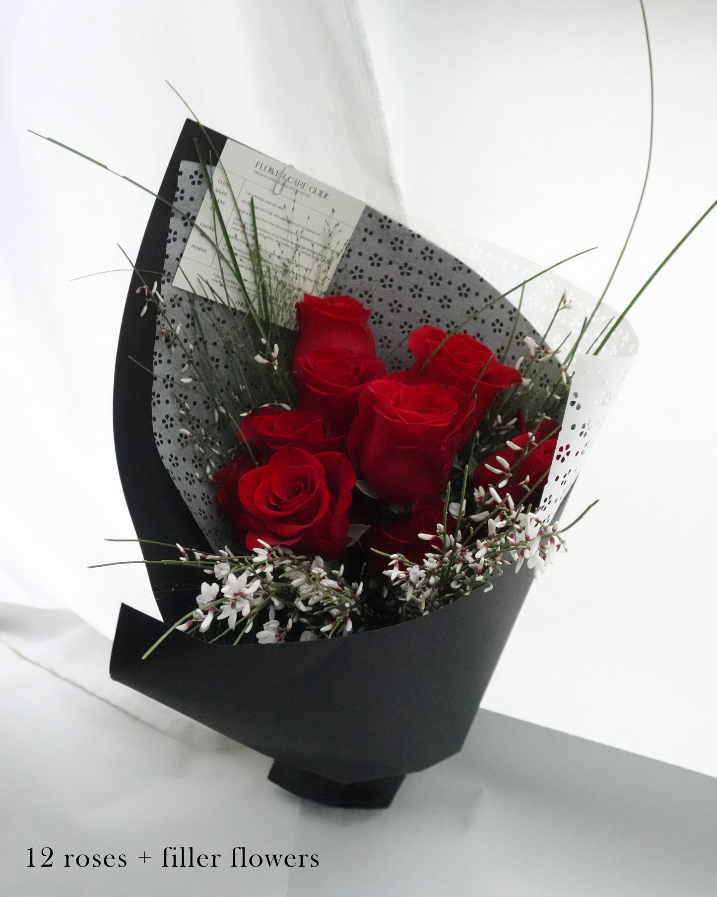 Red Rose Handtied︱White Paper Wrap